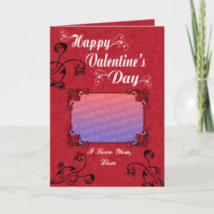 Elegante Personalisierung der Valentinstag-Karte d Feiertagskarte