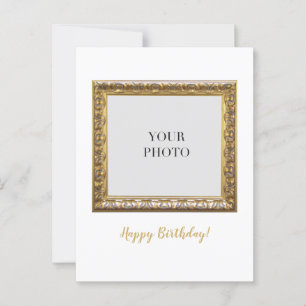 Elegante persönliche Fotoglückwunschkarte zum Gebu Postkarte