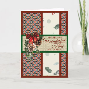 Elegante persönliche gefaltete Weihnachtskarte Karte