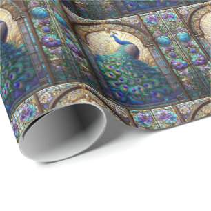 Elegante Pfau-Geschenkverpackung Geschenkpapier