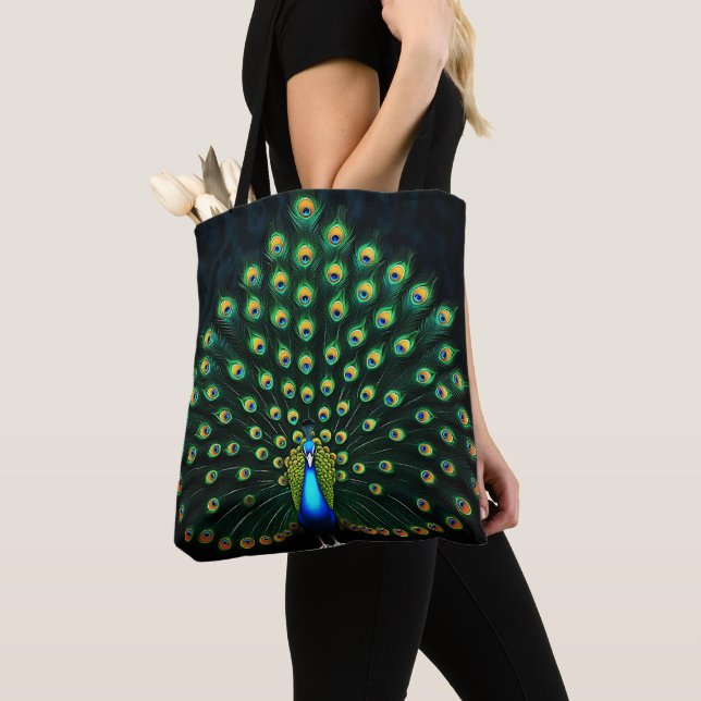 Elegante Pfau Tote Bag (Von Nahem)
