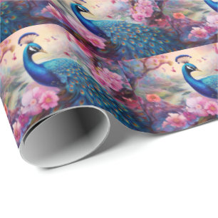 Elegante Pfauen-Geschenkverpackung Geschenkpapier