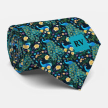 Elegante Pfauen-Monogramm-Hochzeit