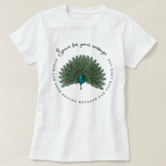Elegante Pfauenillustration mit kreisförmiger Anpa T-Shirt
