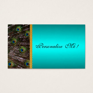 Elegante Pfauenkarte Save the Date Mint Green Cool