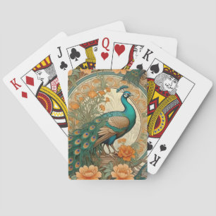 Elegante Pfauenspielkarten Spielkarten