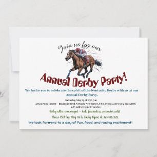 Elegante Pferderennen-Derby-Party-Einladung Einladung