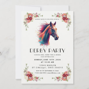 elegante Pferderennen-Party-Einladung Einladung