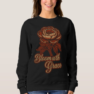 Elegante Pfingstrose "Blühe mit Anmut" Florale Dam Sweatshirt