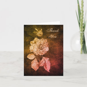 Elegante Pfingstrose Blumenkunst Dankeschön-Karte Dankeskarte