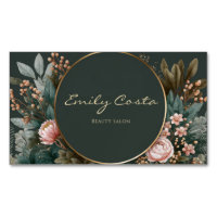 Elegante Pfingstrose Botanisch Dunkles Teal Gold K