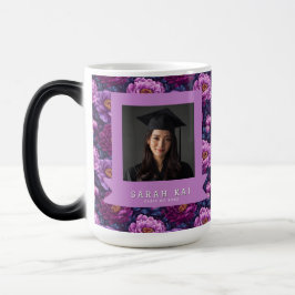Elegante Pfingstrosen-Blumen-Abschiedsgeschenk Verwandlungstasse