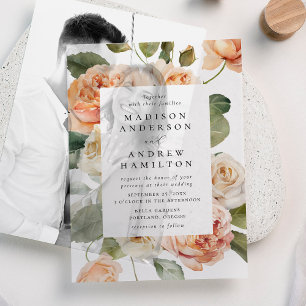 Elegante Pfirsich-Rosen-Hochzeit