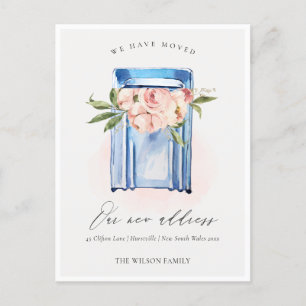 Elegante Pfirsichblaue Blumenschmied-Briefkasten W Postkarte