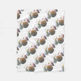 Elegante, pfirsichorange Rose Fleecedecke