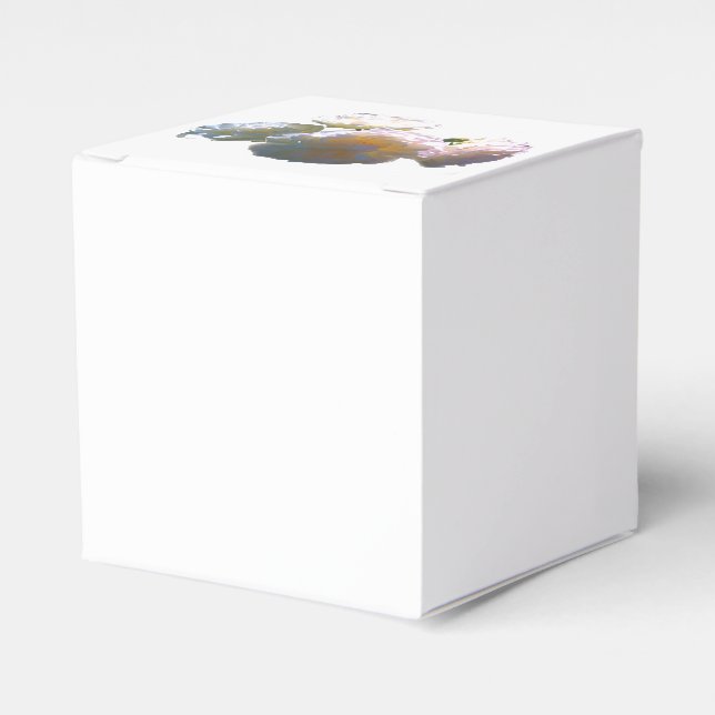 Elegante, pfirsichorange Rose Geschenkschachtel (Vorderseite)