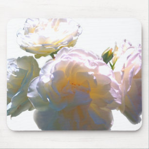 Elegante, pfirsichorange Rose Mousepad