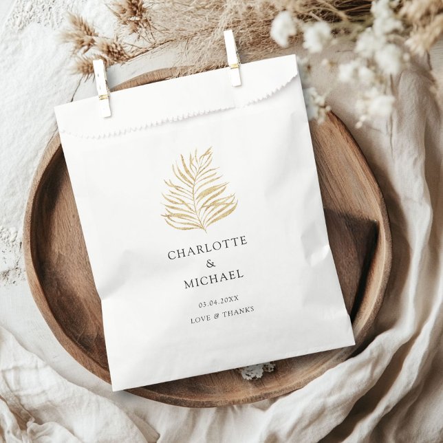 Elegante Pflanze Trending Weddings Geschenktütchen (Elegant Plant Trending Weddings Favor Bag with your name and dates.)
