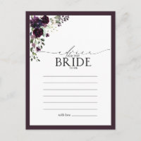 Elegante Pflaume Lila Aquarellberatung zur Braut