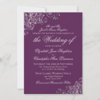 Elegante Pflaume Lila & Silber feierliche Hochzeit