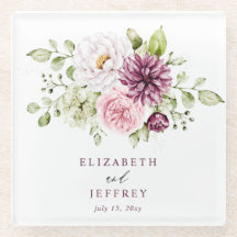 Elegante Pflaumen-Blumen-Hochzeit im Herbst und Wi