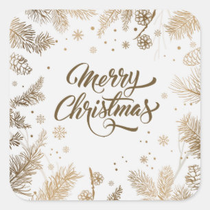 Elegante Pine Blätter & Cones Aufkleber