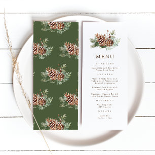 Elegante Pine Menükarte