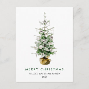 Elegante Pine Tree Christmas Company Gruß Feiertagspostkarte