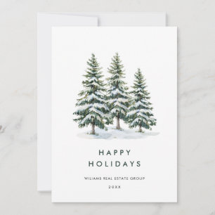 Elegante Pine Tree Weihnachten Corporate Gruß