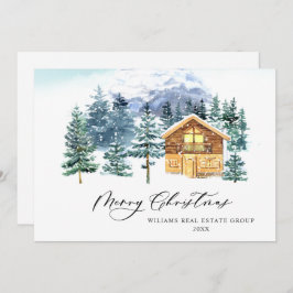 Elegante Pine Tree Weihnachten Corporate Gruß