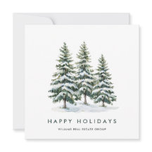 Elegante Pine Tree Weihnachten Corporate Gruß