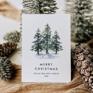 Elegante Pine Tree Weihnachten Corporate Gruß