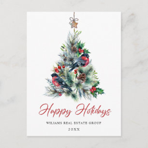 Elegante Pine Tree Weihnachten Corporate Gruß Postkarte