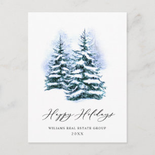 Elegante Pine Tree Weihnachten Corporate Gruß Postkarte