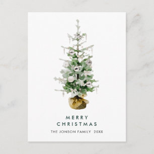 Elegante Pine Tree Weihnachten Postkarte