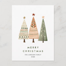 Elegante Pine Tree Weihnachten Postkarte