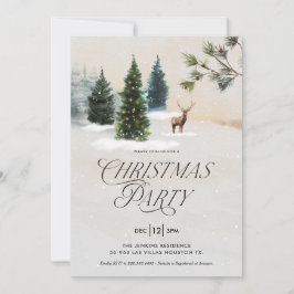 Elegante Pine Tree Weihnachts-Party Einladung