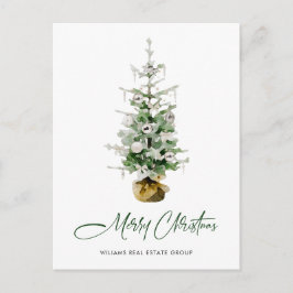 Elegante Pine Tree Weihnachtsfeiertage Postkarte