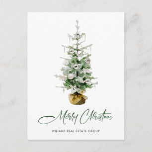 Elegante Pine Tree Weihnachtsfeiertage Postkarte