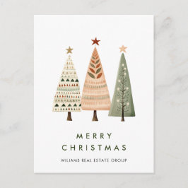 Elegante Pine Tree Weihnachtsfeiertage Postkarte
