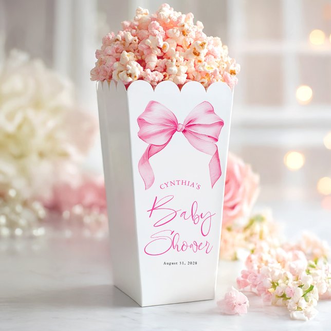 Elegante Pink Bow Baby Dusche Geschenkschachtel (Pink Bow Box)