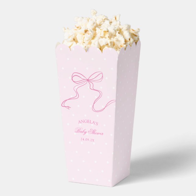 Elegante Pink Bow Baby Shower Fevor Box Geschenkschachtel (Geplatzt)