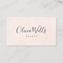 Elegante Pink Calligraphy Social Media Icons Visitenkarte