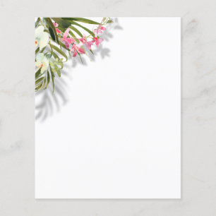 Elegante Pink Floral Palms Shadows Beach Hochzeit