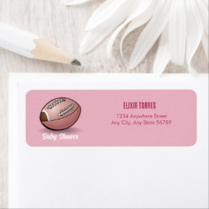 Elegante Pink Football Baby Dusche