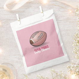 Elegante Pink Football Baby Dusche Geschenktütchen