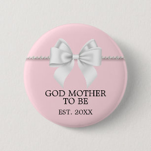 Elegante Pink Tiffany Thema Patin Baby Shower Button
