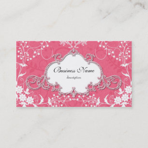 Elegante pink viktorianische Vintage Visitenkarte