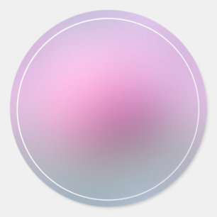 Elegante Pink-Violette Leere Vorlage Moderne Trend Runder Aufkleber