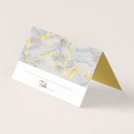 Elegante Platzkarte aus grauem Marmor